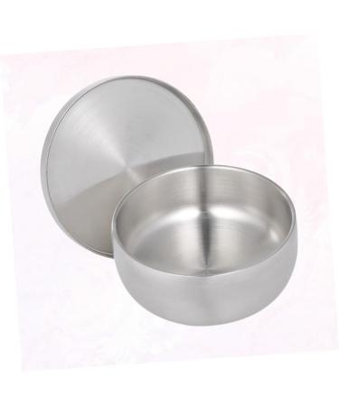 Beavorty 2-Pack Razor Soap Peel with Lid & Shaving Brush Holder | Premium Shaving Soap Bowl | Silver 11x11x6.5 cm - Ideal for Smooth Shaving - Buy Online on SooperMarket.com