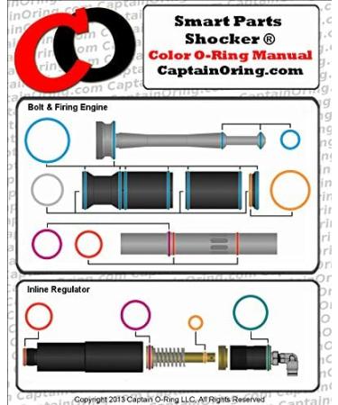 Captain O-Ring 3X Color Coded Oring Rebuild Kit for Smart Parts Shocker SFT/NXT - Buy Online on SooperMarket.com
