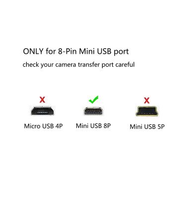 USB Camera Data Sync Cable for Sony Cybershot and Panasonic Lumix - DSC-H300, DSC-W800, DMC-G7, DMC-ZS25 - Buy Online on SooperMarket.com