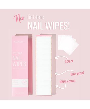 Kiara Sky Lint Free Nail Wipes - Soak Off Acrylic Gel Polish & Eyelash Extension Cleaning Pads - 100% Absorbable Remover for Flawless Nails - Buy Online on SooperMarket.com