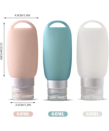 Buy Besylo Silicone Travel Bottles - 3 Pack (60ml) with Carabiners for Travel Outdoor Activities & School - Multicolored - Buy Online on SooperMarket.com