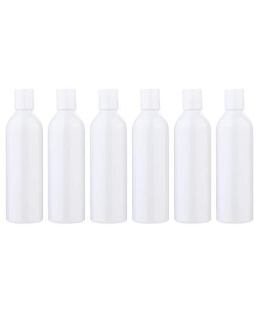 Minkissy 6pcs Portable Dispensing Empty Bottles Clear Water Bottle Refillable Shampoo and Conditioner Cosmetic Containers Shampoo Bottles Empty Shower Gel Bottle White Travel Lotion Filling