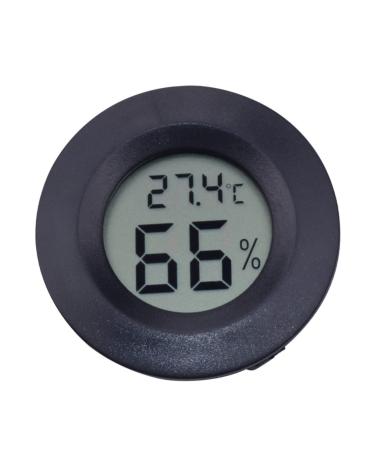 IPLUSMILE 5ST CELSIUS Repticip Reptiles Terrarium Round Embedded electronics Minitians made of glass accessories for terrariums Round Moisture temperature display moisture cream 4.5x1.5cm black