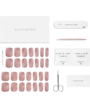DANNI & TONI 28 Semi-Cured Nail Wraps - Salon-Quality Iced Latte Gel Nail Stickers Set - Buy Online on SooperMarket.com