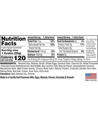 Bake City Cookie Plus Keto | Hawaiian Cookies (12 pack) 1oz | Gluten Free, 0g Sugar, 1.5g Net Carbs, Good Fats, 5g Protein, Kosher - No Artificial Flavors - Buy Online on SooperMarket.com