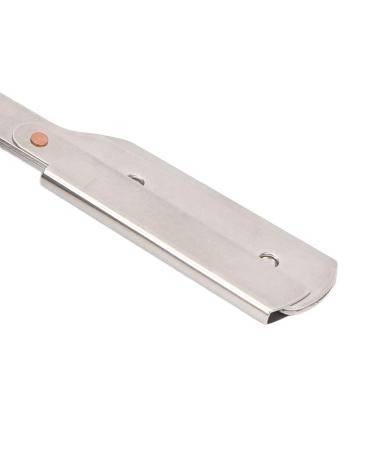 Stainless Steel Beard Blade Holder - Foldable Manual Razor Stand for Men | Durable Hairdresser Cutter Rack - Buy Online on SooperMarket.com