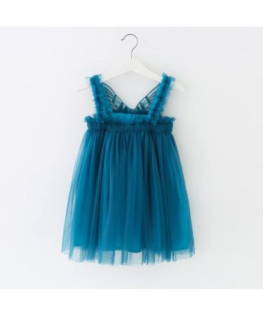 Baby Girl Tulle Princess Dress with Butterfly Wings | 0-4 Years | Peacock Blue - Buy Online on SooperMarket.com