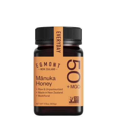 Egmont Honey Multifloral Manuka Honey Raw And Unpasteurized MGO 50+ 17.6 oz (500 g)