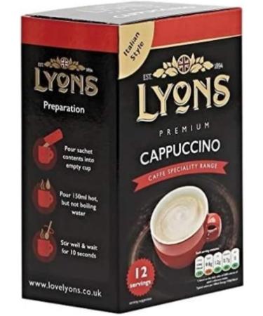 Lyons Premium Instant Coffee Bag Sachets + FabFinds Assorted Gift Mug (Cappuccino 4X 12Sachets) 720.0 gram Pack of 1 - Buy Online on SooperMarket.com