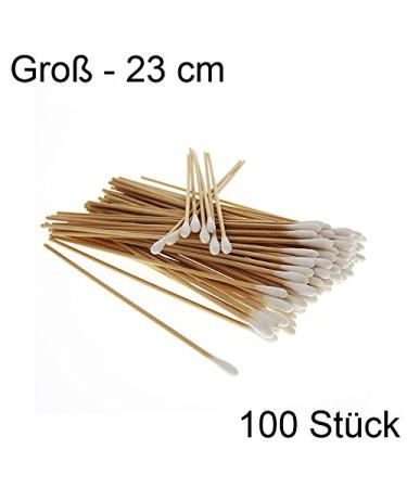 Buy 100x Large Kosmetex Cotton Swabs - 23 cm Wooden Stick with Cotton Head for Versatile Use | International Shipping Available - Buy Online on SooperMarket.com