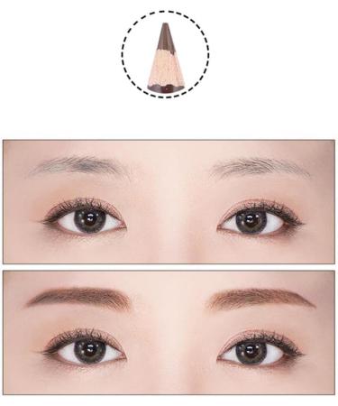 Baluue 2pcs Eyebrow Pen with Brush Eyebrow Pencil Long Lasting Waterproof Eyebrow Makeup Brown #5 1 count (Pack of 1) Marrom 5 - Buy Online on SooperMarket.com