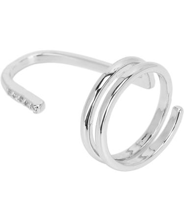 Nail Art Fingernail Rings Decorative Nail Ring Fashion Fingertip Jewelry Nail Art Ring Ladies Wearing Nail Accessories Women Finger Nail Ring Electroplated Copper Fingernail Rings(3050 Platinum) - Buy Online on SooperMarket.com