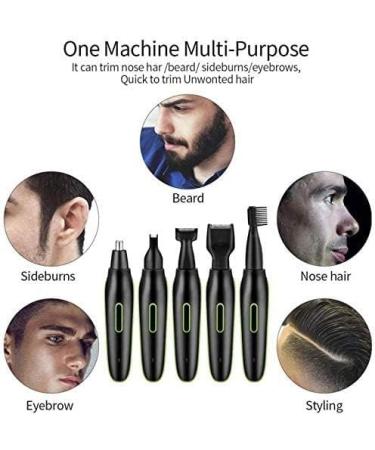 4-in-1 USB Rechargeable Nose Hair Trimmer for Men - Waterproof Ear & Eyebrow Clipper - Perfect for Travel & Family Use - Buy Online on SooperMarket.com