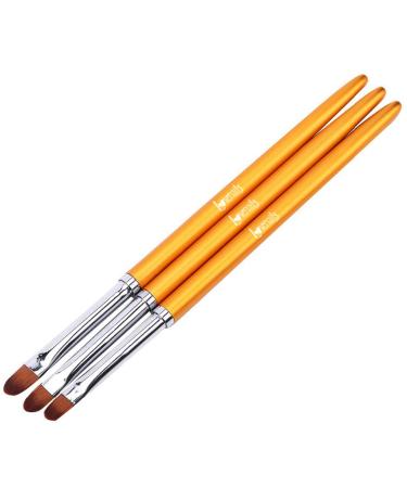 Lovenails 3 gel brush set oval - gel modeling and full cover brush - nail design and nail art for precise work - nail studio quality