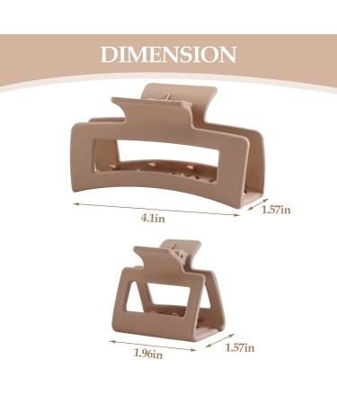 10 Pack Large Square Hair Claw Clips for Thick & Curly Hair Strong Hold Matte Hair Accessories for Women & Girls - Buy Online on SooperMarket.com
