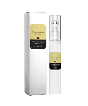 Snail Mucin Eye Cream | Snail Peptide Eye Cream with Niacinamide and Hyaluronic Acid | Snail Eye Cream for Dark Circles Puffiness and Fine Lines 17ML