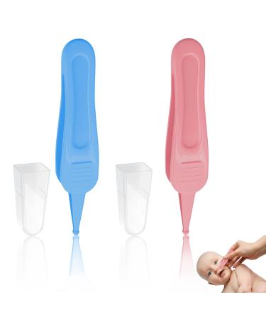 2 Pcs Baby Nose Tweezers Nose Cleaning Tweezers Safety Round-Head Nose Clean Clip Plastic Tweezers Baby Ear Nose Nasal Tweezers for Cleaning The Nasal Cavity
