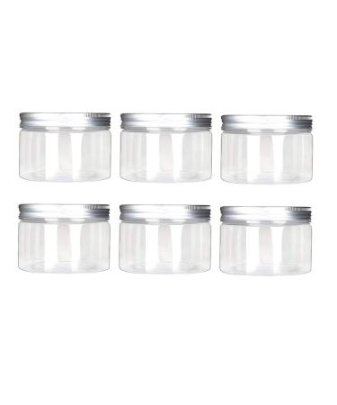 120 ml/4 oz doses pet plastic empty cosmetic container cases with silver aluminum cap cream lotion box ointment bottle of food bottle make-up jar pack of 6