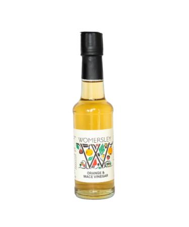 Womersley Fine Fruit and Herb Vinegar - Orange and Mace Vinegar delicious for cooking stir fries sauces fresh fruit and salad dressings (150ml bottle) Orange & Mace