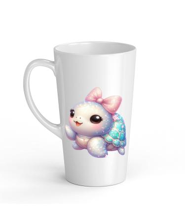 White Ceramic Baby Turtle Mug - Large 483 ml Perfect for Hot Chocolate or Milk Fun and Easy to Use