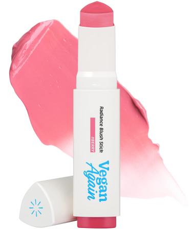 TOUCH IN SOL Vegan Again Radiance Blush Stick Berry  Hydrating Multi-Use Makeup Stick with Vegan Collagen  for Cheeks  Lips  Eyes  Sheer & Bright Dewy Glow Makeup  Cruelty-Free  0.29oz.