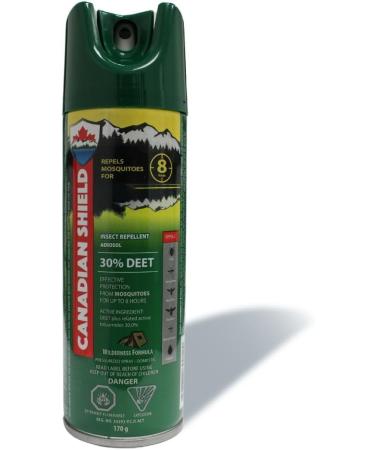Canadian Shield Mosquito & Insect Repellent | For Hunting Fishing Camping Family Fun and More | 8 Hour of Protection | 30% Deet | (170G) AEROSOL - CSA01 | 3 Packs - Buy Online on SooperMarket.com
