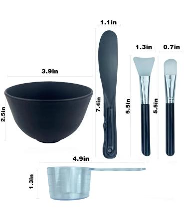 Premium 5-in-1 Face Mask Mixing Bowl Set - Spa Quality Tool Kit with Silicone Brush Soft Face Brushes Spatula & Measuring Scoop for Home Skincare - Buy Online on SooperMarket.com