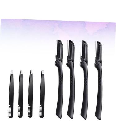 Buy Hemoton 8 Sets Eyebrow Razor Shaver Tweezers & Trimmer - International Shipping Available - Buy Online on SooperMarket.com