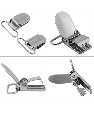 10PC Pacifier Clips - Silver Metal Clips for Pacifiers Bibs & Toys (25mm) | International Shipping Available - Buy Online on SooperMarket.com