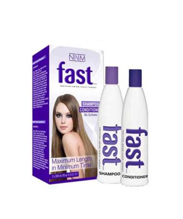 Nisim F.A.S.T. Fortified Amino Scalp Therapy Shampoo & Conditioner - Helps Improve Natural and Healthy Life Cycle of Hair - Sulfate-free and Paraben-free - Hair Care Kit for Men and Women - 10oz/300ml
