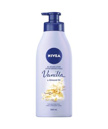 NIVEA Oil-Infused Vanilla & Almond Oil Body Lotion | Non-greasy Fast Absorbing Daily Moisturizer |24H Deep Moisture |For all skin types Normal to Dry | Dermatologically tested | 500 mL