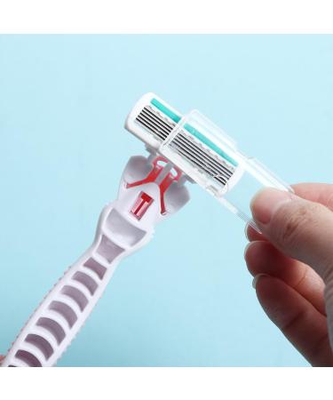 Vctitil Hair Removal Razor Holder - 1 Piece with 4 Stainless Steel Blades Anti-Slip Handle Manual Forearm Hair Trim - Green - Buy Online on SooperMarket.com