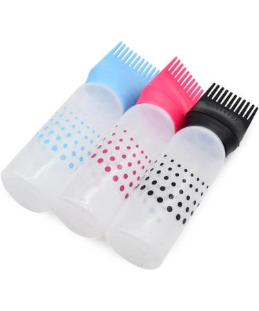 PLAFOPE 3pcs Salon Hair Dye Bottle Hair Root Applicator Bottle Hair Dying Bottles Hair Styling Tools Hair Color Brush Applicator Hair Oiling Bottle Hair Dye Brush Filling Comb - Buy Online on SooperMarket.com