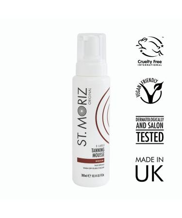 St Moriz Original Extra Large Instant Tanning Mousse 300ml - Fast Drying Vegan Fake Tan - Medium Tone | Pack of 1 - Buy Online on SooperMarket.com
