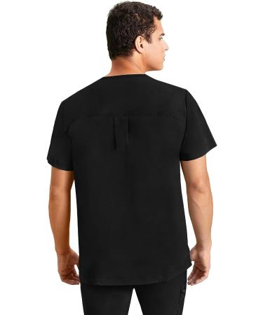 Healing Hands Mens Scrubs Top - Purple Label Justin 2330 V-Neck Shirt - Large Black - Buy Online on SooperMarket.com