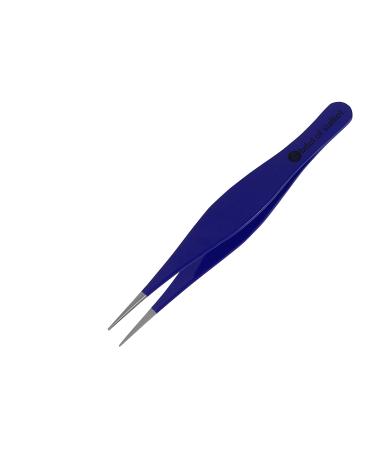 Abdul of Sialkot Pointed Tweezers Pointed Nose Tip Sharp Precision Ingrown Hair Surgical Pointed for Blackheads & Splinters/Best Tweezers for Eyebrows (Blue)