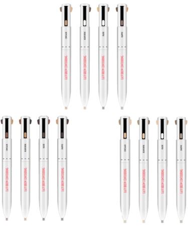 Brow Pen Eyebrow Contour Pen 4 in 1 Long Lasting Rotate Defining Highlighting Brow Pencil Black Brown - Buy Online on SooperMarket.com