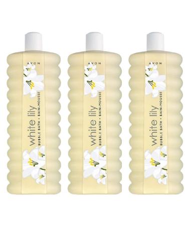 3 x Avon Bubble Bath 500ml White Lily Lily 500 ml (Pack of 3)