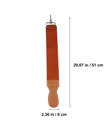 Minkissy Double Layer Sharpening Strop Belt - Leather Canvas Razor Knife Sharpener for Barber Shop and Home | Hanging Buckle Polishing Strap - Buy Online on SooperMarket.com