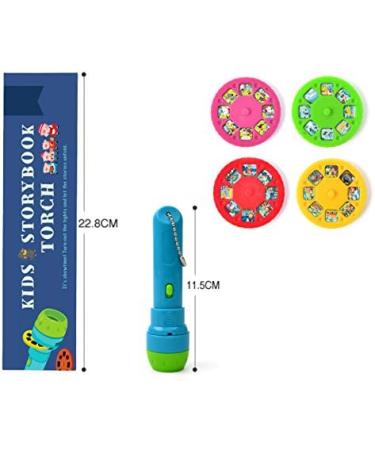 Xrten Projector Flashlight Toy - Children's Projection Lamp with 4 Fairy Tales & 32 Slides | International Shipping Available - Buy Online on SooperMarket.com
