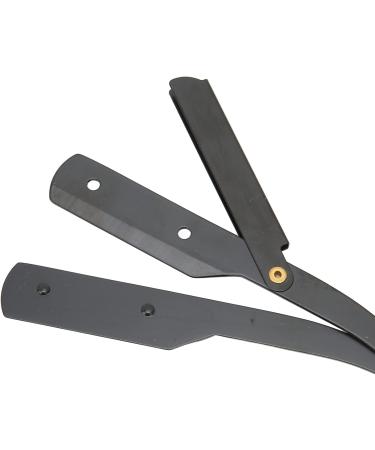 Foldable Manual Razor - Professional Straight Edge Razor with Acrylic Handle Stainless Steel Portable & Safe for Home Salon & Hairdresser - Buy Online on SooperMarket.com
