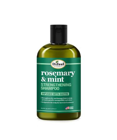 Difeel Rosemary Mint Strengthening Shampoo with Biotin 12 oz. - Made with Natural Rosemary Oil for Hair Growth  Sulfate Free Shampoo