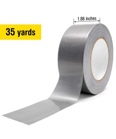 Heavy Duty Silver Duct Tape  Professional Grade Multi-Use Duct Tape  48mm x 32m (1.88 inches x 35 Yards)  8.27 mil Thickness  Silver  3 Rolls 1.88 inches x 35 yards Silver 3 - Buy Online on SooperMarket.com
