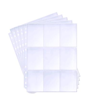 360 Pockets Binder Card Sleeves Double-Sided 9 Pocket Trading Card Pages for 3 Ring Binder, Clear Plastic Pages Sleeves for Sport Cards, Business Cards, Game Cards, Photos 20