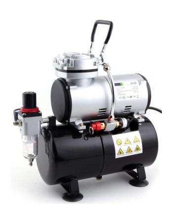 Timbertech Airbrush Compressor  High-performance Single-Piston Oil-free Mini Compressor AS186 with 3L Tank  Regulator  Moisture Trap for Hobby  Cake Decoration  Body Tattoo  Graphic and so on