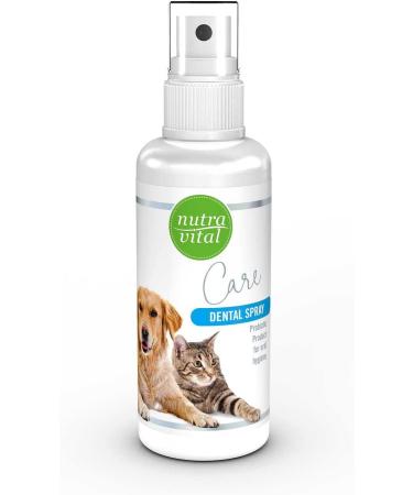 NutraVital Care Dental Spray for Dogs & Cats (3.38floz) - Freshen Your Pet's Breath and Improve Oral Health