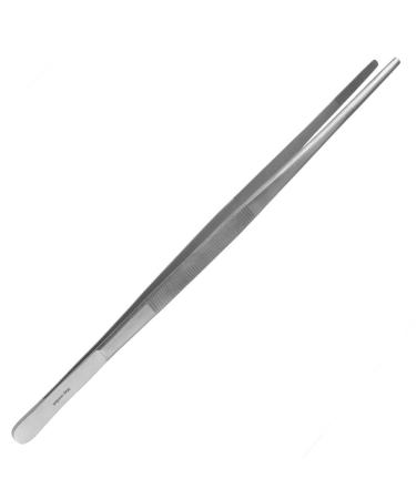 May tweezers - straight - serrated inside - length: 20 cm - stainless steel - anti-magnetic