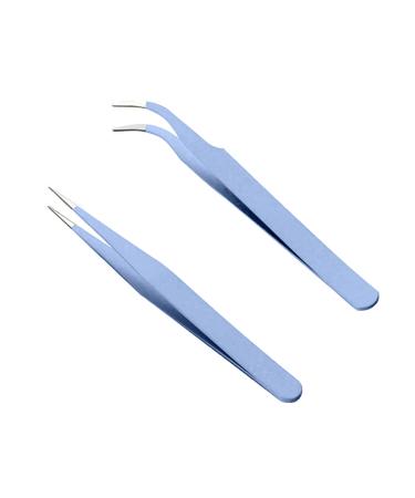 Tainrunse DIY Tweezer Tool Corrosion-resistant Thickened Picking Tool Nail Art Sticker Rhinestones Picking Tweezer for Decoration Clipping Purple