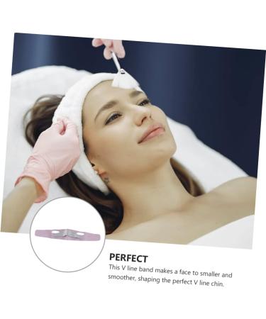 Baluue 1pc Thin Face Belt Tape Face Shaper Strap Lift Facial Slimming Strap -double Chin Mercerized Cloth 60X10.5X1cm Pink - Buy Online on SooperMarket.com