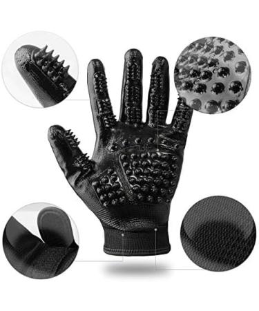 LetiStore 2X Cat Brush Grooming Gloves - Blue XL | Effective Pet Grooming for Cats Dogs and Horses | Remove Hair Easily - Buy Online on SooperMarket.com